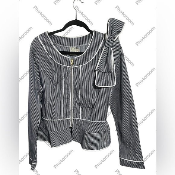 Shabby Apple Striped Jacket Sz 8 - Picture 1 of 10
